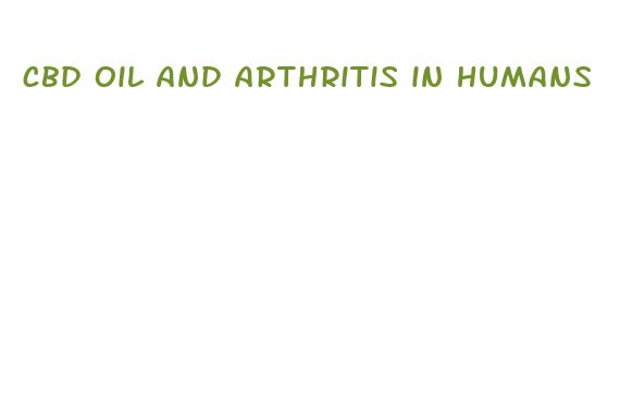 cbd oil and arthritis in humans