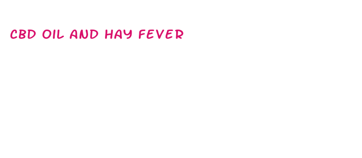 cbd oil and hay fever