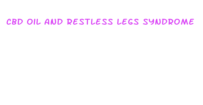 cbd oil and restless legs syndrome