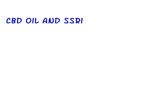 cbd oil and ssri