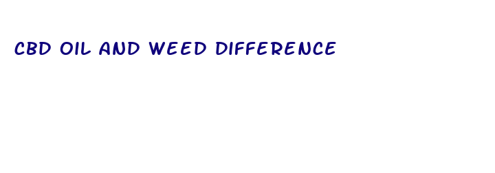 cbd oil and weed difference