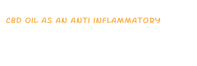 cbd oil as an anti inflammatory