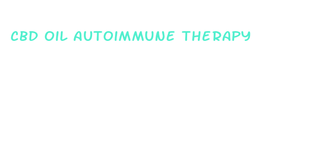 cbd oil autoimmune therapy