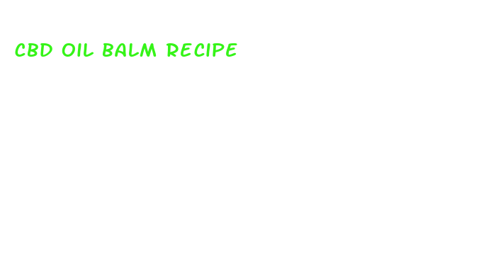 cbd oil balm recipe