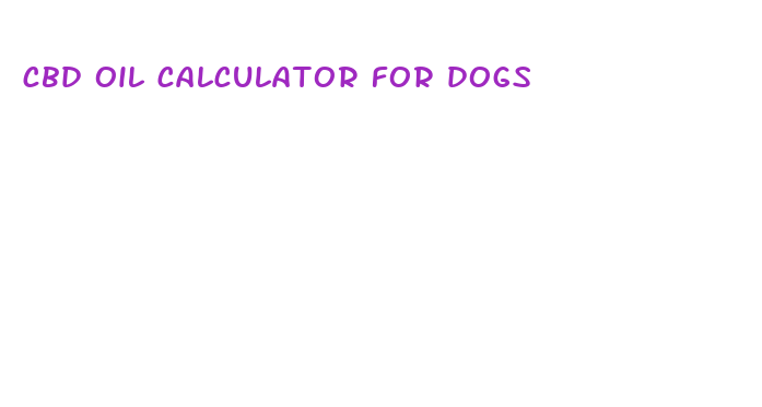 cbd oil calculator for dogs