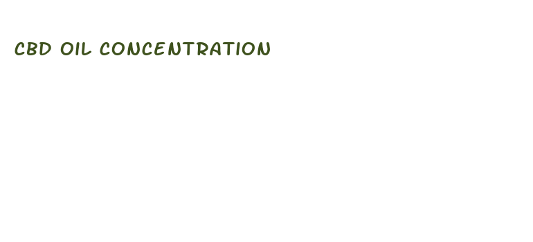 cbd oil concentration