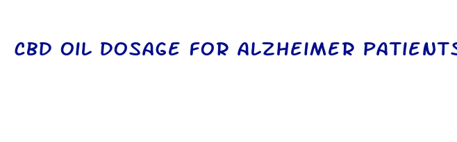 cbd oil dosage for alzheimer patients