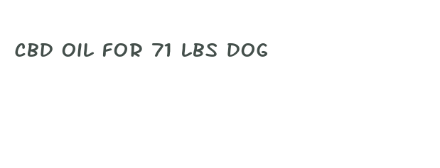 cbd oil for 71 lbs dog