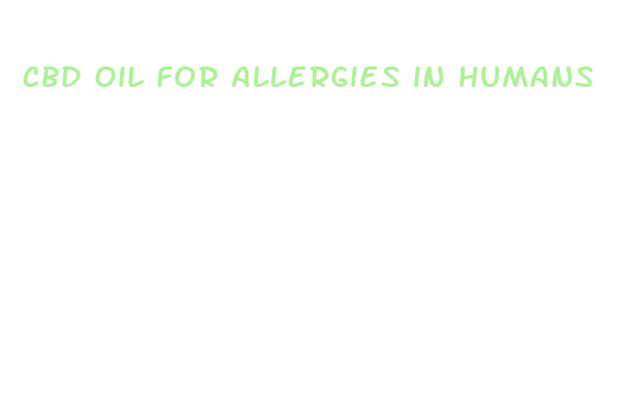 cbd oil for allergies in humans