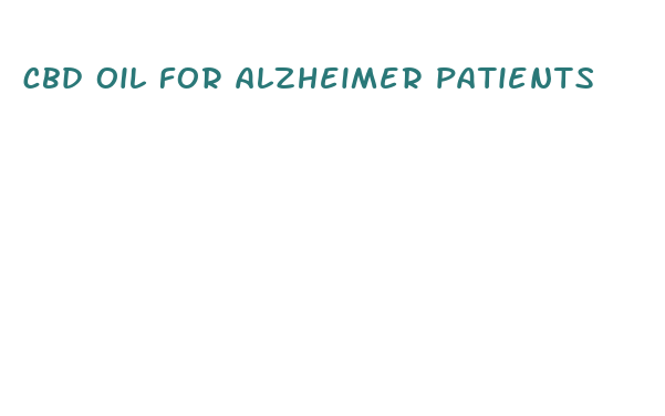 cbd oil for alzheimer patients