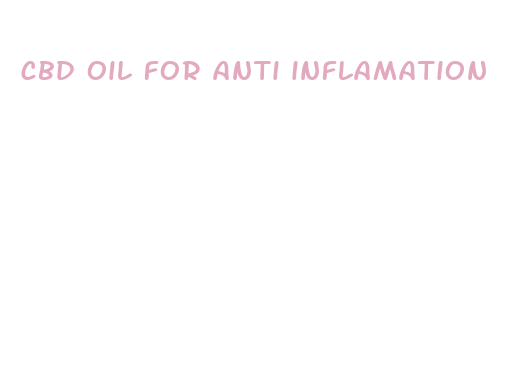 cbd oil for anti inflamation