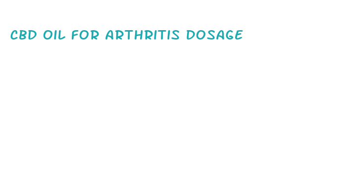 cbd oil for arthritis dosage