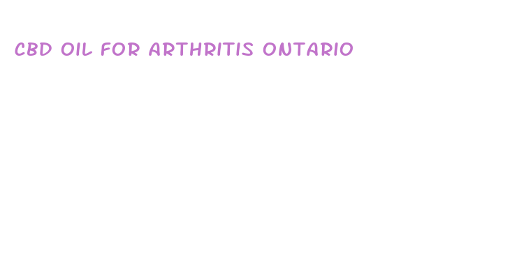 cbd oil for arthritis ontario