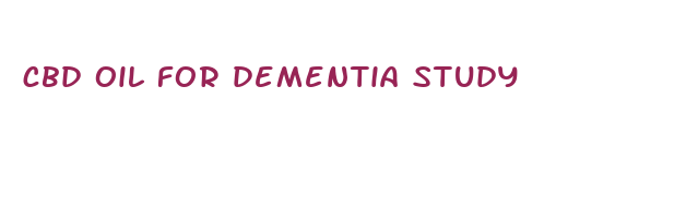 cbd oil for dementia study