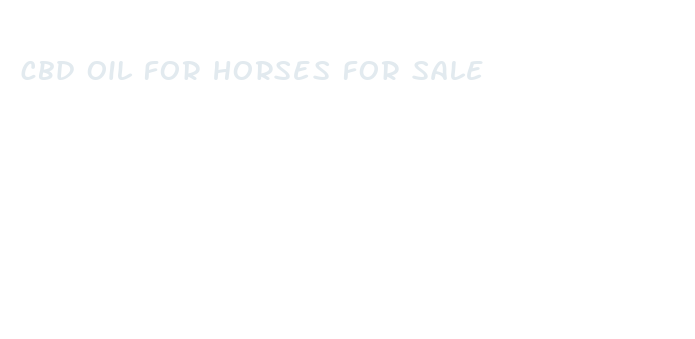 cbd oil for horses for sale