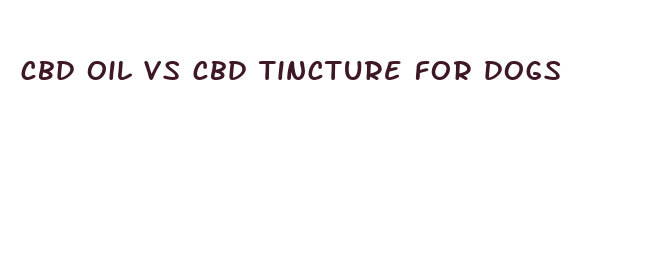 cbd oil vs cbd tincture for dogs