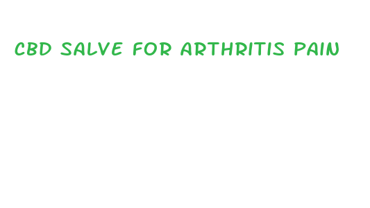 cbd salve for arthritis pain