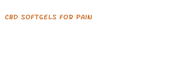 cbd softgels for pain