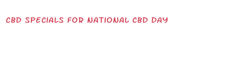 cbd specials for national cbd day