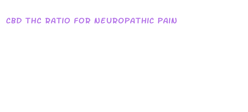 cbd thc ratio for neuropathic pain