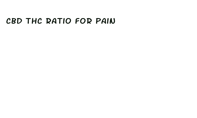 cbd thc ratio for pain