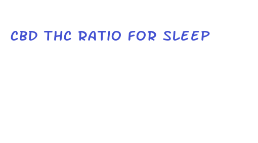 cbd thc ratio for sleep