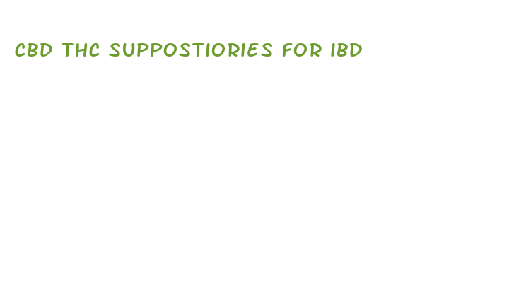 cbd thc suppostiories for ibd