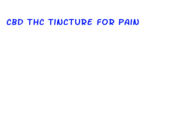 cbd thc tincture for pain