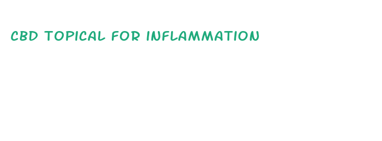 cbd topical for inflammation