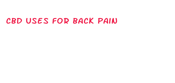 cbd uses for back pain