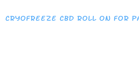 cryofreeze cbd roll on for pain