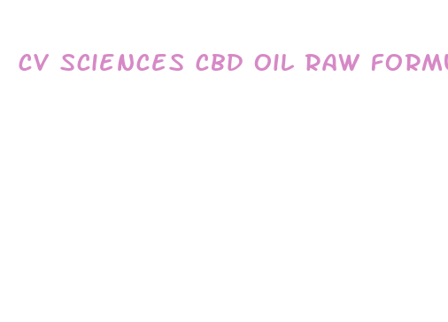 cv sciences cbd oil raw formula for dogs