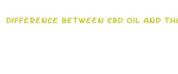 difference between cbd oil and thc