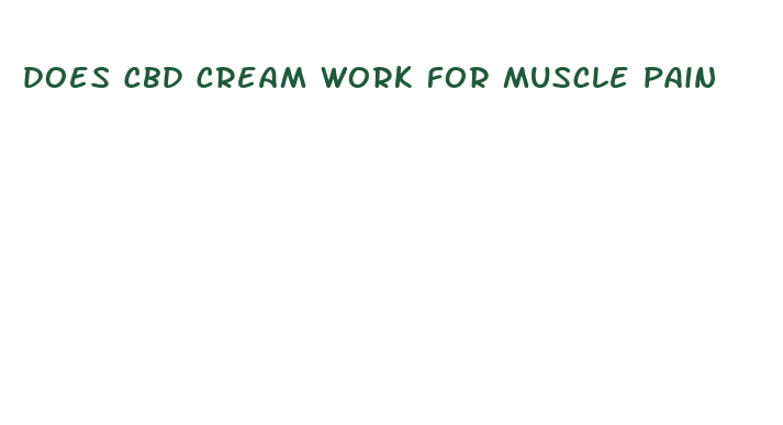 does cbd cream work for muscle pain