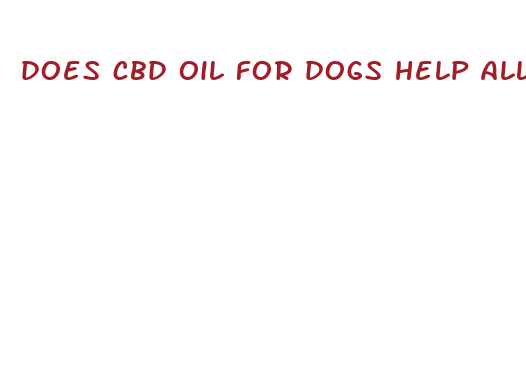 does cbd oil for dogs help allergies