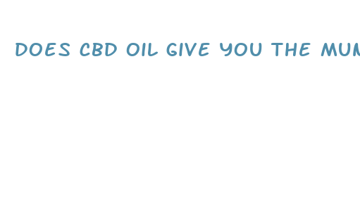 does cbd oil give you the munchies