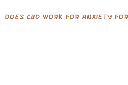 does cbd work for anxiety forum