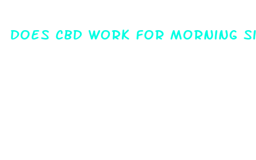 does cbd work for morning sickness