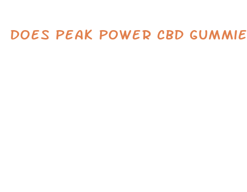 does peak power cbd gummies work