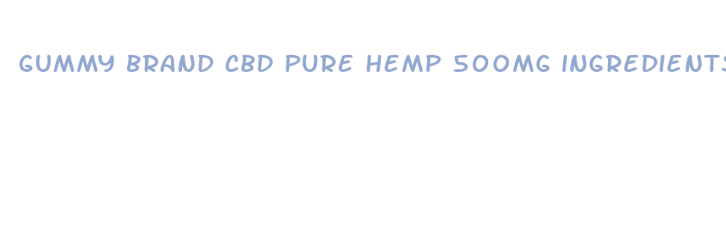 gummy brand cbd pure hemp 500mg ingredients