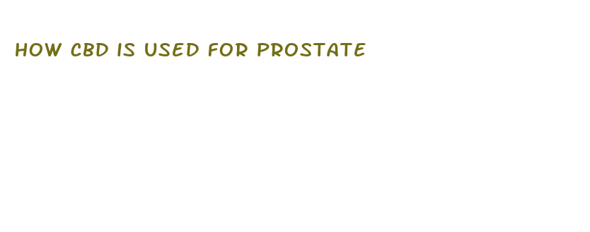 how cbd is used for prostate