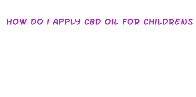 how do i apply cbd oil for childrens eczema