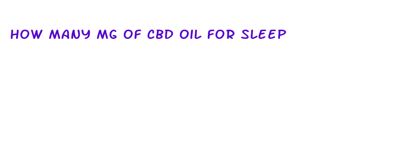 how many mg of cbd oil for sleep