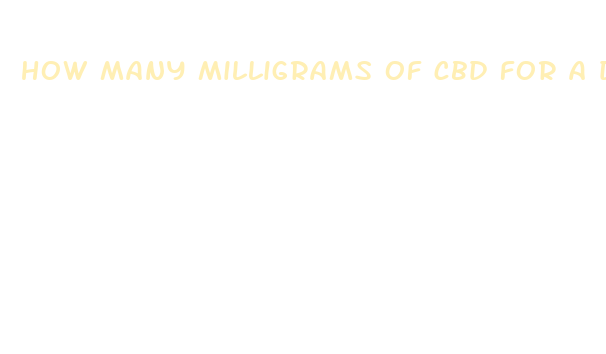 how many milligrams of cbd for a dog