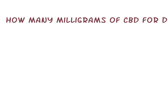 how many milligrams of cbd for depression