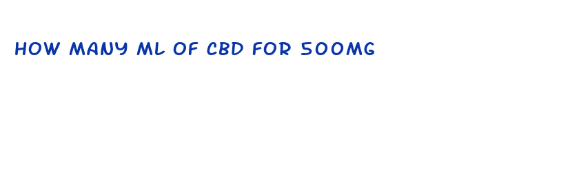 how many ml of cbd for 500mg