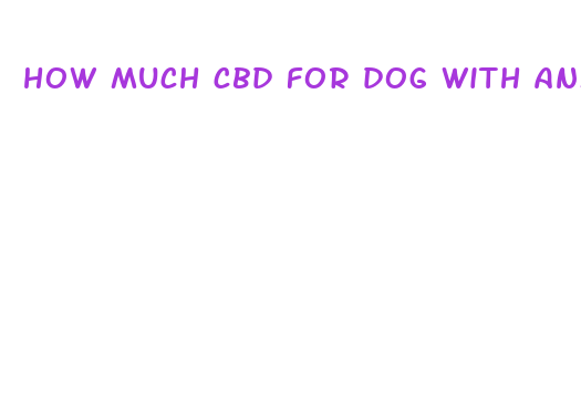 how much cbd for dog with anxiety