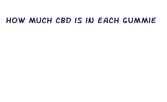 how much cbd is in each gummie