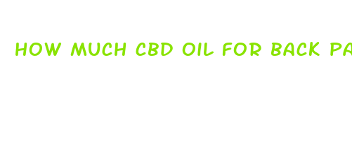 how much cbd oil for back pain