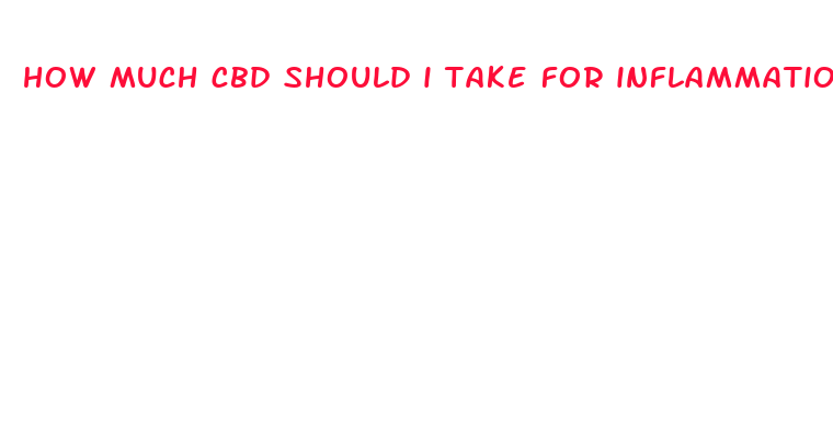 how much cbd should i take for inflammation